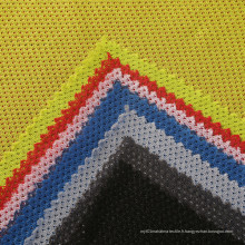 Tissu tricot polyester polyester à faible élasticité